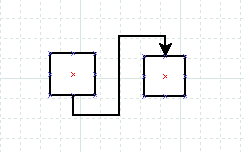 Clip from a diagram. Two boxes and a zig-zag line.